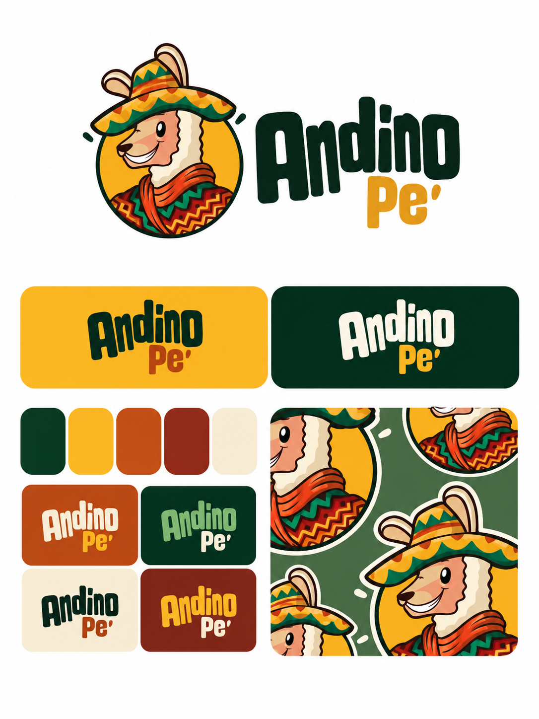 Sistema de logotipo creado para Andino Pe'
