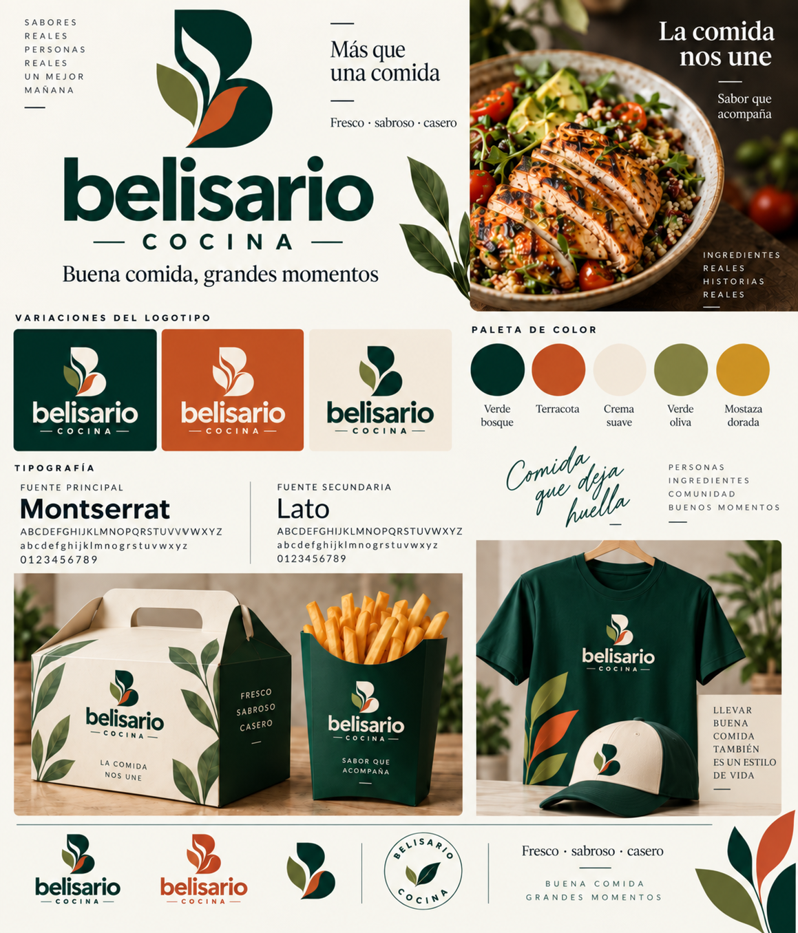 Presentación de identidad visual de Belisario Cocina